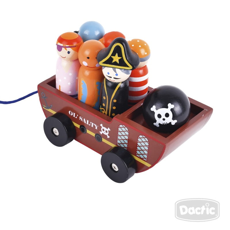 Dactic - Juguete Bowling Piratas De Madera