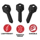 thumbnail image 2 of Blanks De Llave Airkey Kw1 De Aluminio Paquete De 3 Negro, 2 of 6