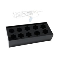 Magideal - Jarrón Acrílico Para Centros De Mesa, Jarrones Rectangulares Modernos Para Decoración De Bodas, Centros De Mesa Decorativos Para El Hogar, La Cocina, El Comedor, Las Mesas. 10 Hoyos