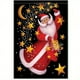 thumbnail image 1 of 1pc, Christmas Santa Claus Garden Flag, House Yard Xmas Truck Antlers Black Buffalo Plaid Check Outside Decoration, Winter Farmhouse Outdoor Small Flag Decor Double Sided 12 X 18 Inch, (ONLY FLAG), 1 of 2