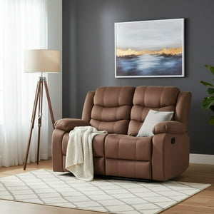 Daniels - Sofá 2 Cuerpos Reclinable Tradicional Norman Café Claro Elephant 2011Lf