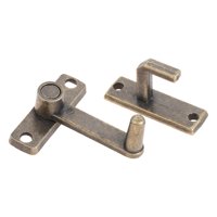 Magideal - Cerradura De Puerta Corredera De Granero , Cerradura De Hebilla Vintage, Pestillo Abatible, Hardware Para Puerta De Baño Al Aire Libre, Garaje