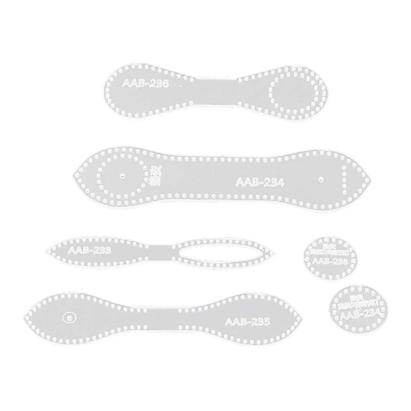 Bothyi - Plantilla De Patrón De Llavero De 4 Piezas, Plantilla De Retales, Molde Duradero Transparente