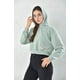 thumbnail image 2 of Poleron Crop Mujer Verde Con Capucha Talla M, 2 of 3