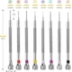 thumbnail image 2 of Juego de 8 destornilladores de precisión pequeños de 0,6-1,6 mm con 8 hojas de repuesto adicionales para reparación de relojes, gafas, joyería y electrónica., 2 of 7