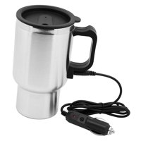 Magideal - Taza De Calefacción Para Coche De 12 V, Taza Calentada Para Coche, Taza De Café Eléctrica De Viaje De Acero Inoxidable De 500 Ml, Taza Termo Calentada