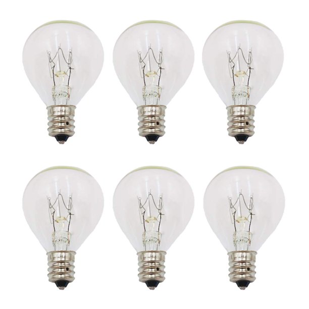 Bombilla para calentador de cera Snnalosses 20 W E12 120 V paquete de 6 - Luz blanco cálido