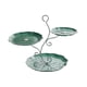 thumbnail image 1 of Soporte Para Cupcakes De 3 Niveles, Plato De Frutas Secas Para Banquetes, Fiestas, Comedores, Verde Y Plateado, 1 of 5