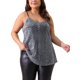 thumbnail image 4 of Agnes Orinda Conjuntos de Halloween para Mujeres Tallas Grandes Lentejuelas Brillantes Cami Sin Mangas Gradiente Fiesta Camiseta de Tirantes 1X Plata, 4 of 6