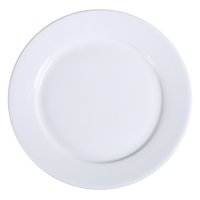 Plato Yanco Ac-26 Abco 16 Redondo De Porcelana Superblanca, Paquete De 4