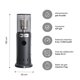 thumbnail image 3 of Estufa Calefactor Exterior Dark Para Patio Terraza Relan, 3 of 4