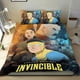 thumbnail image 1 of Invencible Conjunto de sábanas temático, trío de piezas, cómodo y amigable con la piel, diseño único, regalo de decoración para el hogar para familiares, amigos y fans,140cm *210cm, 1 of 6