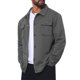 thumbnail image 4 of Chaqueta casual de hombre con botones, mangas largas, estilo camionero para uso diario, talla L, color gris, 4 of 6