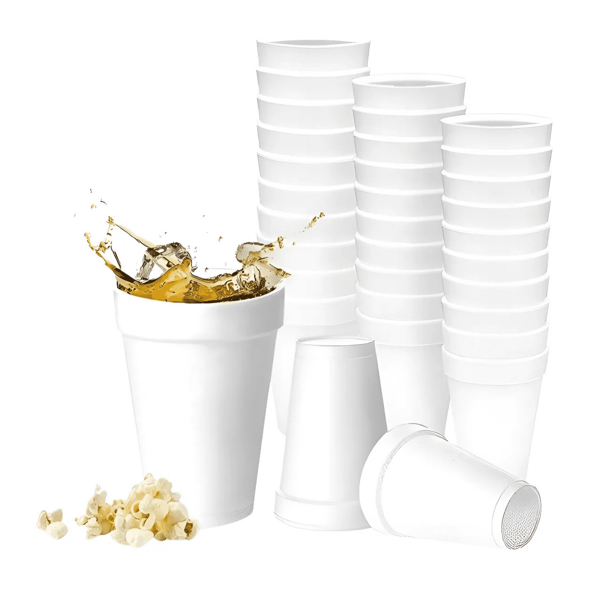 Genérica - Vasos Térmicos De Plumavit 8 Oz Pack 100 Unidades Para Café Desechables