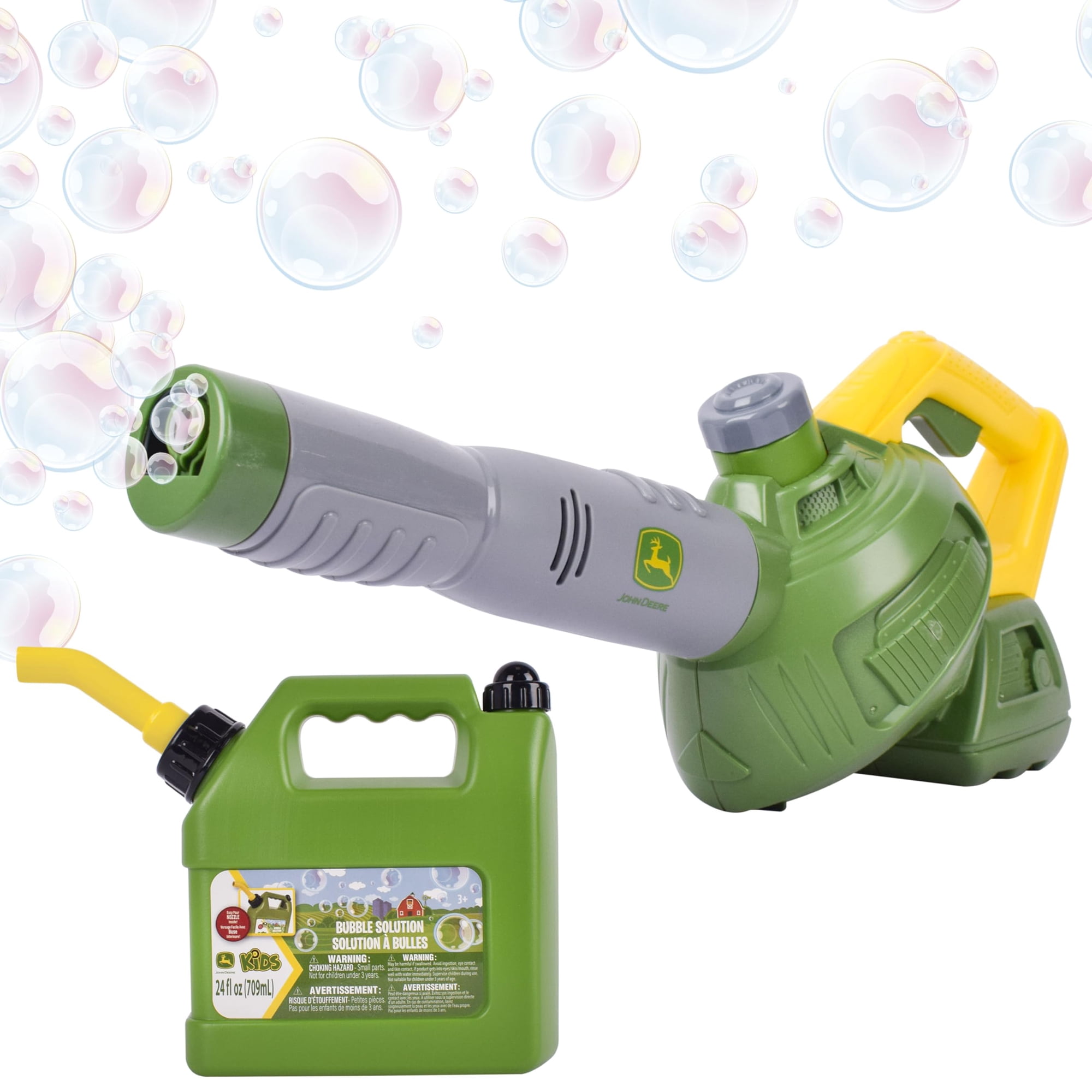 Sunny Days Entertainment - Juguete Soplador De Hojas De Burbujas John Deere Para Niños Con Recarga De Burbujas