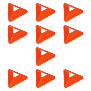 Magideal - 10 Conos De Entrenamiento De Fútbol, Conos De Agilidad, Conos De Disco, Conos Triangulares De Fútbol Para Juegos, Césped Y Jardín. Naranja