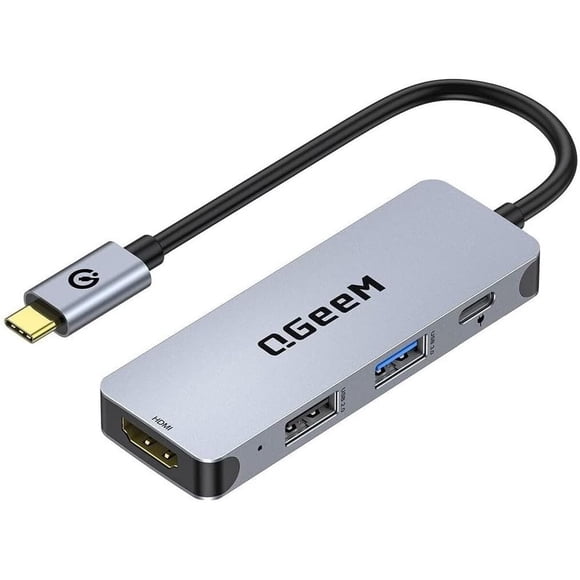 Hub USB-C QGeeM FRTZWZS21 4 en 1 4K HDMI PD 85 W