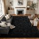 thumbnail image 2 of ALFOMBRA simpWalnut 280x350 cm Negra de Pelo Largo Antideslizante, 2 of 8