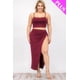 thumbnail image 1 of Saronite Conjunto de Dos Piezas de Top Corto y Camisola, Color Burdeos (Talla Grande para Mujer), 1 of 5
