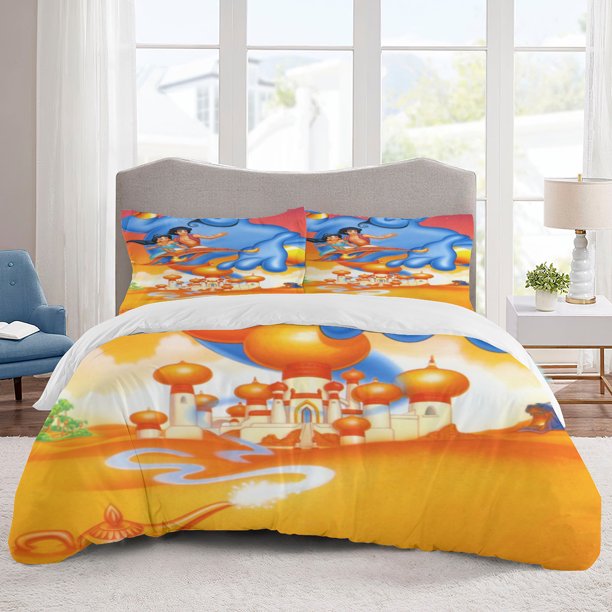 Sleeping Beauty Bedding Sets Cartoon Duvet Cover Lightweight 3 Piece Bet Sets for Kids Boys Girls