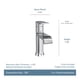 thumbnail image 5 of Grifo Moen Genta LX 6702BL para lavabo de baño negro mate, 5 of 9
