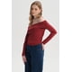thumbnail image 2 of Polera Mujer Drapeada Malla Burdeo, 2 of 4