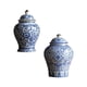 thumbnail image 4 of 2x Tarro De Porcelana Regalo Para Fiesta De Boda Esmaltado Pintado A Mano Precioso 1300ml, 4 of 5