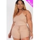 thumbnail image 1 of Conjunto de Top Corto de Canalé y Shorts de Talla Grande, 1 of 2