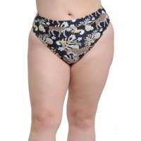Samia - Bikini Calzón Alto Con Pretina Estampado Amarillo L