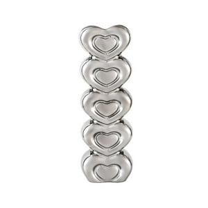 Genérico - Florero De Cerámica En Forma De Corazón, Adorno De Mesa Para Oficina, Dormitorio, Multiusos, Plateado, 8,5X5,5X25,5Cm