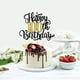 thumbnail image 3 of Decoración para tartas Leetaivie Happy 100th Birthday con purpurina negra y dorada, 3 of 6