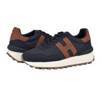 Zapatilla Tommy Hilfiger Gani Para Hombre, Color Azul Marino/Coñac, Talla 11