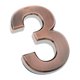 thumbnail image 5 of Se?al De Número De Puerta Autoadhesiva De Plástico De Cobre Número De Dígito Numérico Pegajoso 3, 5 of 5