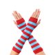thumbnail image 1 of GUANTES SIN DEDOS PARA MUJER INSPIRE CHIC, CALENTADORES DE BRAZO TEJIDOS CON ESTAMPADO, LONGITUD HASTA EL CODO, AZUL ROJO, 1 of 6