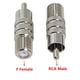 thumbnail image 3 of Adaptador coaxial a RCA, paquete de 2, convertidor F hembra a RCA macho, conector de cable coaxial para subwoofer, receptor, consola de juegos, TV y monitor., 3 of 5