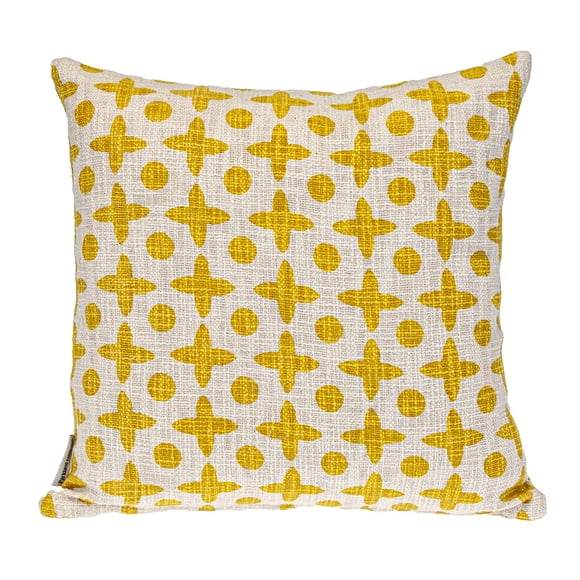 Almohada Parkland Collection con estampado transicional amarillo de 45 x 45 cm