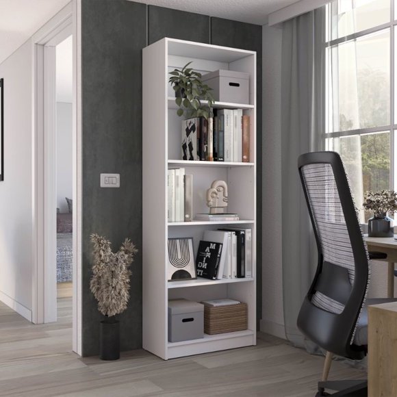 Estante Elb9581 De 5 Repisas 180.6 Cm Blanco