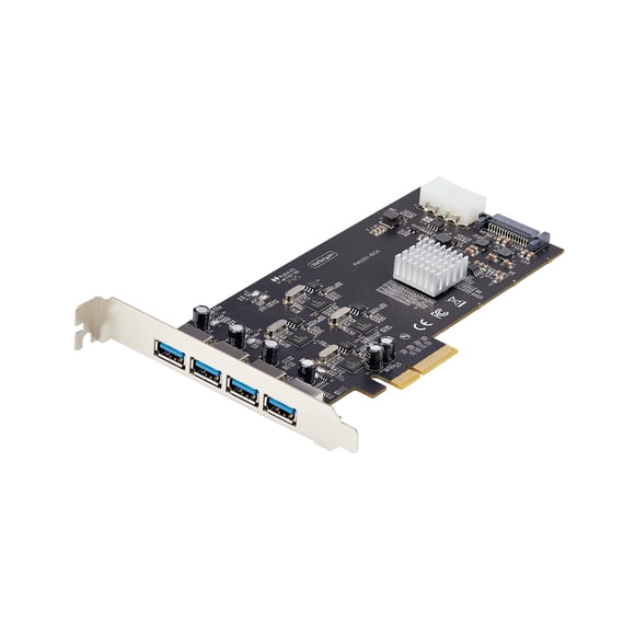 Tarjeta PCIe USB StarTech.com 4 puertos USB 3.2 de 5 Gbps con 4 puertos USB-A