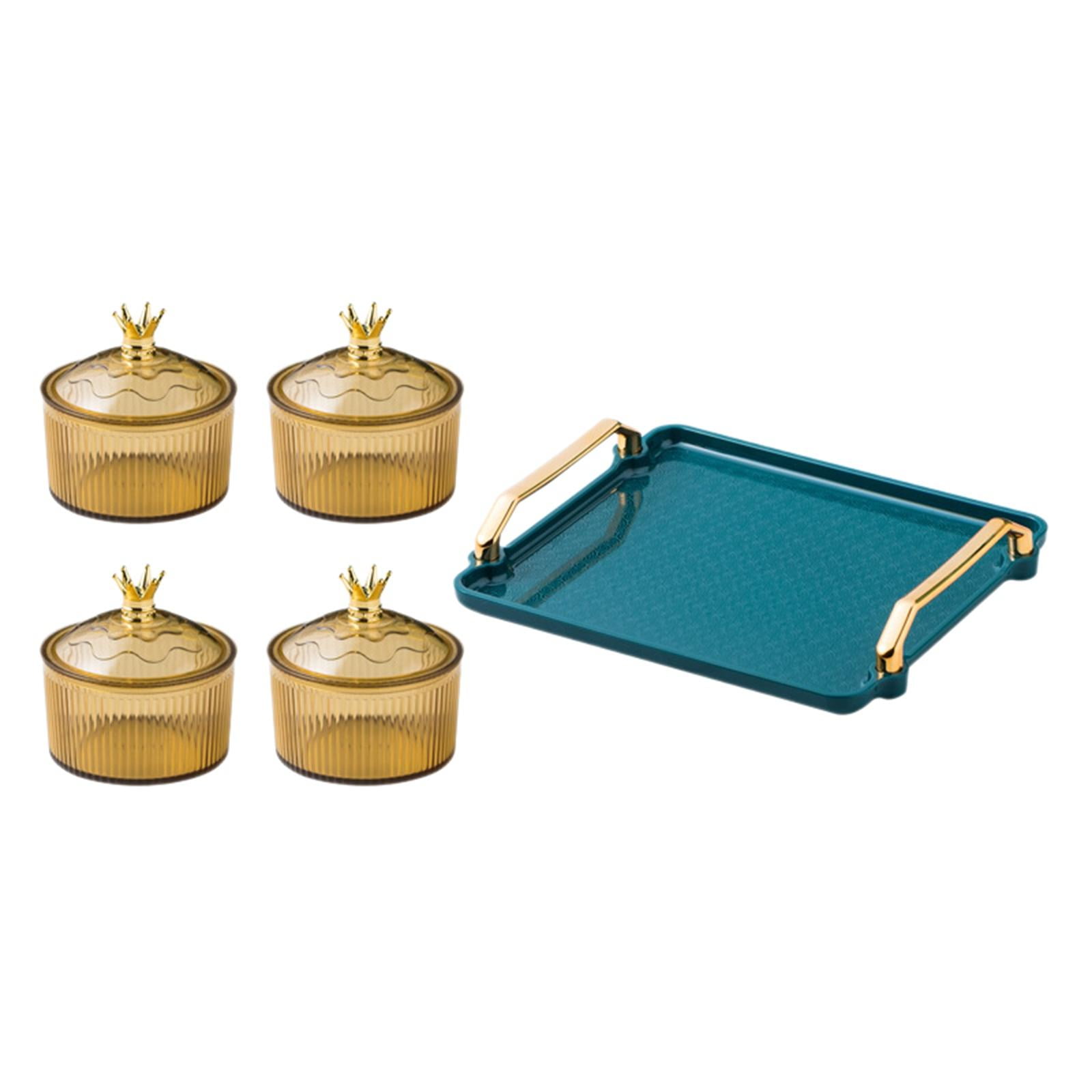 Magideal - Plato Para Servir Aperitivos De Frutas Secas, Plato Para Servir Dividido, Plato Multiusos Para Aperitivos, Plato Para Casa De Vacaciones, Fruta Y Nuez Marrón