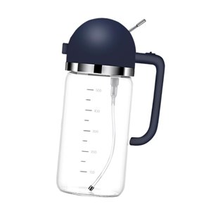 Magideal - Botella De Spray De Aceite De Oliva De 18 Oz Para Asar Recargable 2 En Un Rociador De Aceite Mister Para Condimentos Para Hornear Sin Goteo Bote Azul