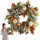 thumbnail image 1 of Corona de otoño para puerta delantera | Corona de otoño de 45 cm/18 pulgadas, decoración de otoño para el hogar | Coronas artificiales de otoño con hojas de arce, calabazas y bayas, corona de calabaza, 1 of 7