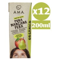 Ama Time - Pack Ama Jugo De Fruta Orgánico Manzana Pera 12X200Cc Tetra