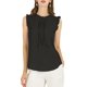 thumbnail image 5 of INSPIRE CHIC Blusas de Trabajo sin Mangas para Mujer, Tops Elegantes con Volantes y Pliegues, Negro XS, 5 of 7