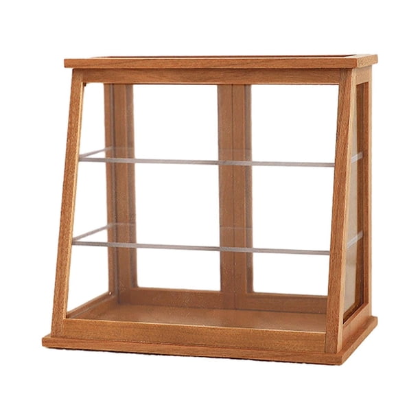 Soporte para Tartas de Muñecas, Soporte de Exhibición para Hornear en Miniatura de 3 Niveles, Mini Caja de Madera para Postres Y Rosquillas 1/12 para Estilo D