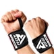 thumbnail image 2 of Muñequeras de Levantamiento RDX con Bucle de Pulgar Wraps - Black/White - WAH-W3W+, 2 of 3