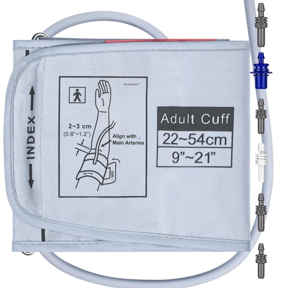 Brazalete de presión arterial Alcarefam extra grande de 22 a 54 cm para Omron