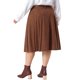 thumbnail image 3 of Agnes Orinda Disfraces de Halloween Falda de Pana para Mujer Tallas Grandes Botón de Cintura Alta A Línea Midi Vintage Faldas Plisadas con Bolsillos 1X Marrón, 3 of 6