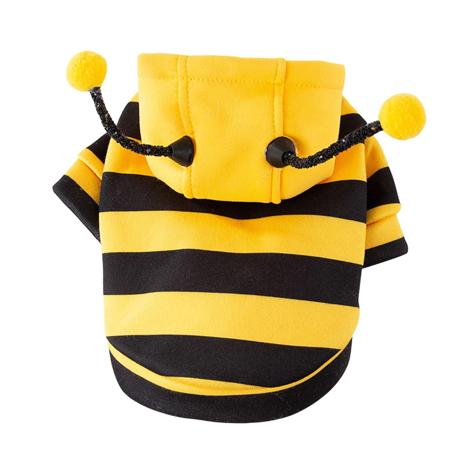 Ioensy - Mascotas Abeja Disfraz De Halloween Abrigo Encantador Cómodo Otoño Invierno Gatos Sudaderas S
