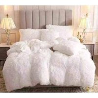 Aladdins Shop - Cobertor De Invierno Peludo Con Chiporro 2 Plazas Color Blanco