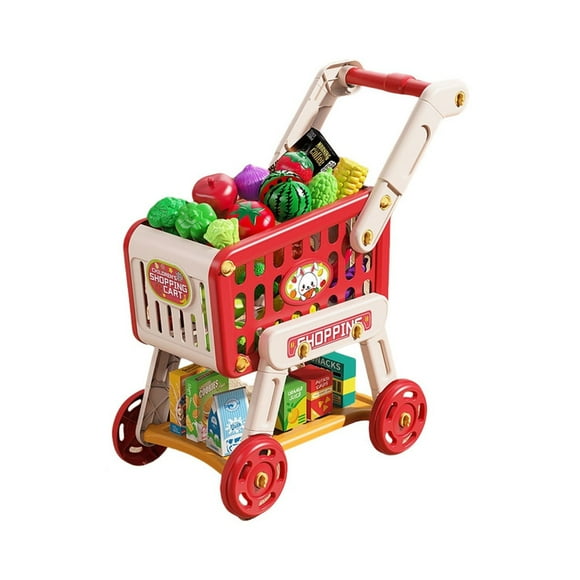 Carrito De Compra De Juguete Con 33 Piezas Supermercado